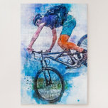 Down Hill Mountain Biking Splatter Jigsaw Puzzle<br><div class="desc">Down Hill Mountain Biking Splatter</div>