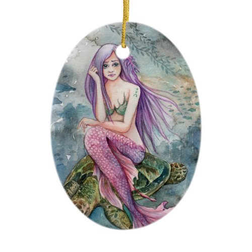 Down In Atlantis - Mermaid Onement Ceramic Ornament