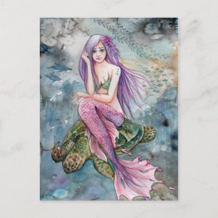 Down in Atlantis - Mermaid Postcard
