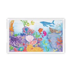 Down In The Ocean Acrylic Tray