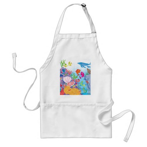 Down In The Ocean Adult Apron