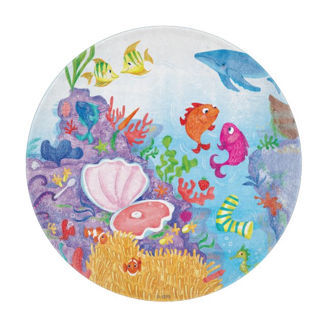 Down In The Ocean Cutting Board (Front)