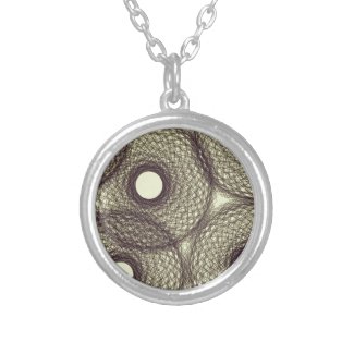 down into darkness silver plated necklace