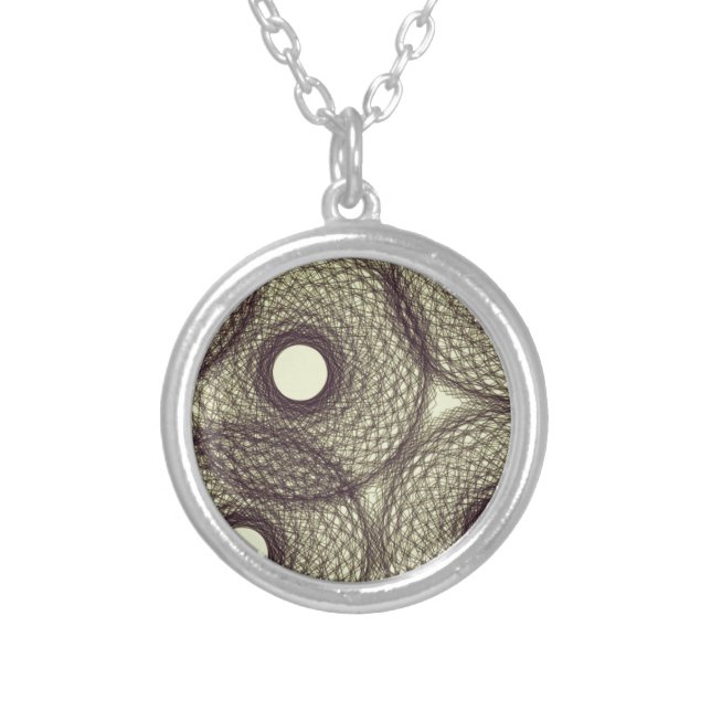 down into darkness silver plated necklace (Front)