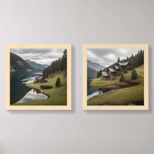 Down of the mountain wall art sets
