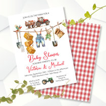 Down on Farm Couples Baby Shower Invitation