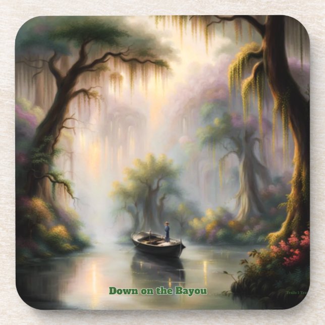 Down on the Bayou Beverage Coaster (Front)