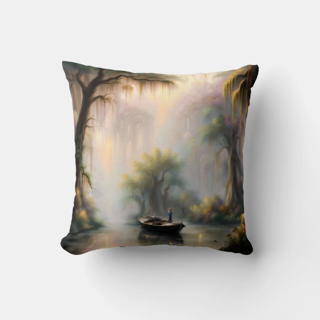 Down on the Bayou Throw Pillow (Front)