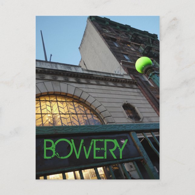Down on the Bowery Postcard (Front)