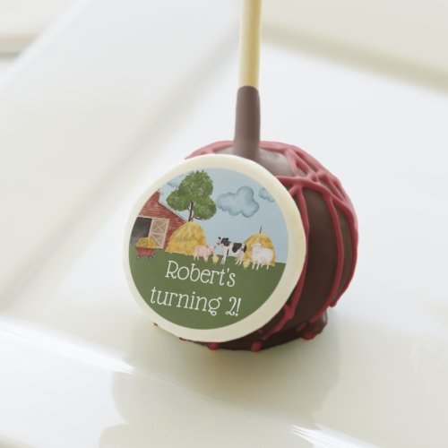 Down on the Farm Animal Birthday Party Cake Pops