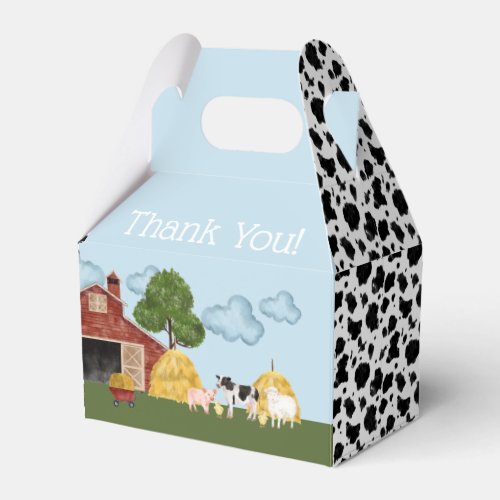 Down on the Farm Animal Birthday Party Favor Boxes