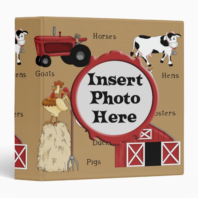 Down On The Farm Avery Binder (Front/Spine)