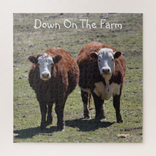 Down On The Farm Cow Jigsaw Puzzle