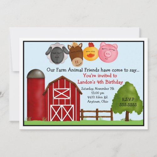 Down on the Farm Invitations