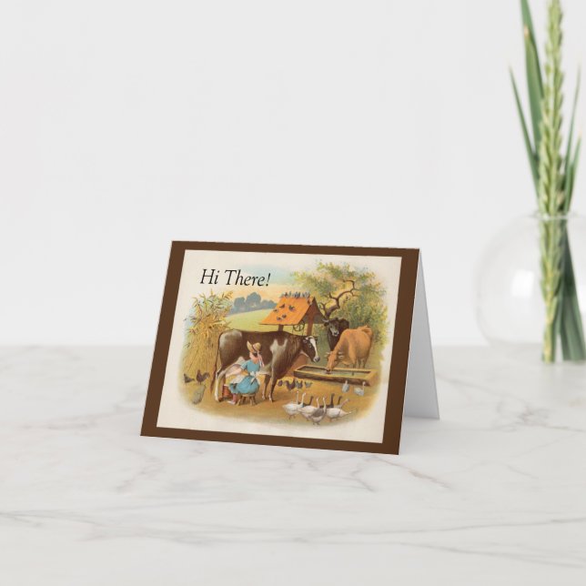 Down On The Farm Note Card (Front)