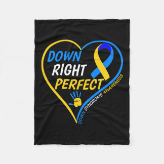 Down Right Perfect - World Down Syndrome Awareness Fleece Blanket
