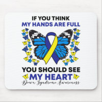 Down Syndrome Awareness Blue And Yellow Ribbon T21