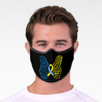 Down Syndrome Awareness Butterfly Special Premium Face Mask