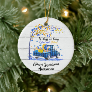 Down Syndrome Awareness Ceramic Ornament
