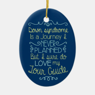 Down syndrome awareness ceramic ornament