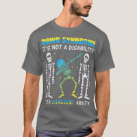 Down Syndrome Awareness Dabbing Skeleton Blue Yell