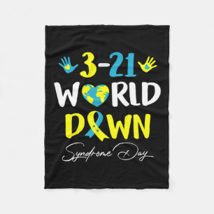 Down Syndrome Awareness Day Extra Chromosome  Fleece Blanket