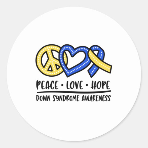 Down syndrome awareness down syndrome classic round sticker