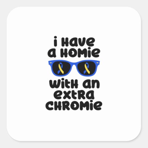 Down syndrome awareness down syndrome square sticker