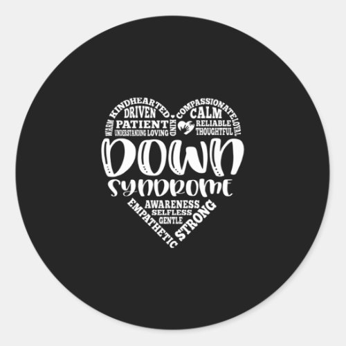 Down syndrome awareness downs syndrome classic round sticker