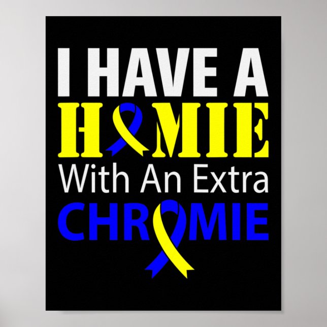 Down Syndrome Awareness Extra Chromosome  Poster (Front)