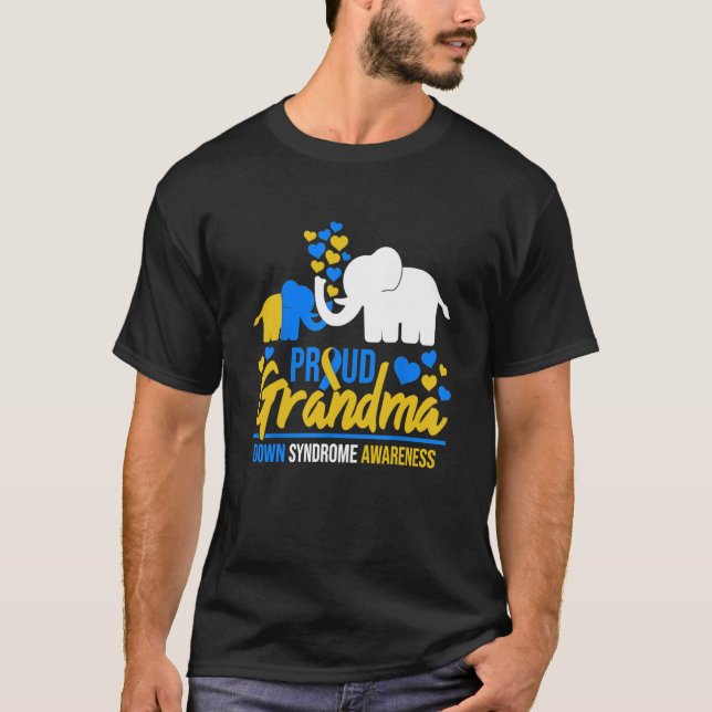 Down Syndrome Awareness For Grandma Elephant Triso T-Shirt (Front)