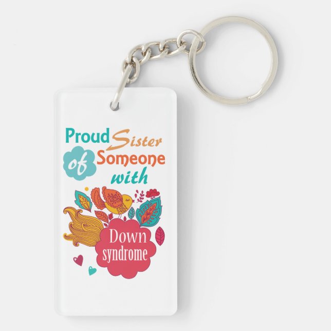 Down syndrome awareness keychain (Back)