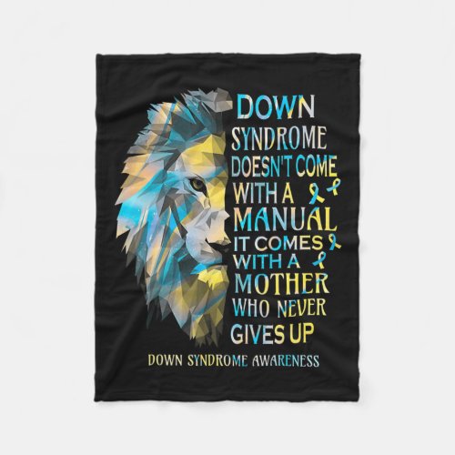 Down Syndrome Awareness Lion Survivor It Comes Wit Fleece Blanket