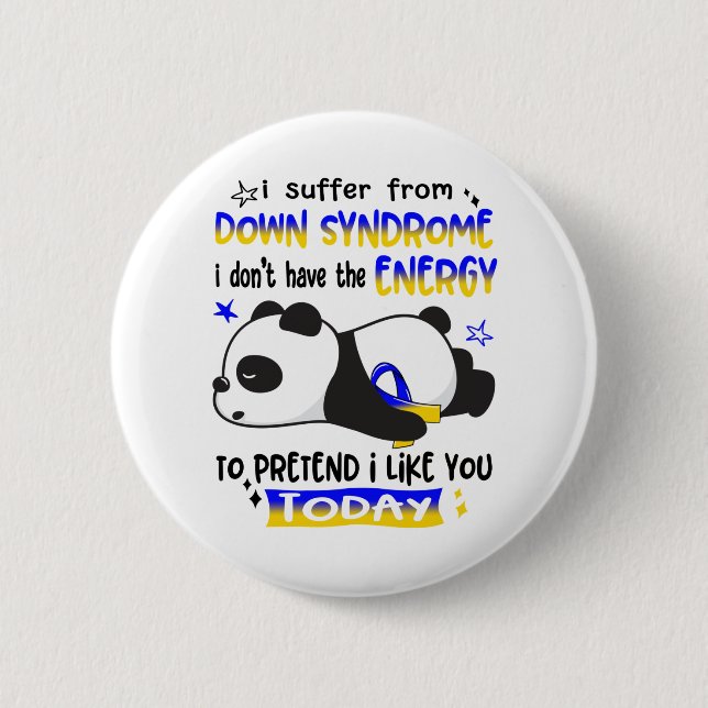 Down Syndrome Awareness Month Ribbon Gifts Button (Front)