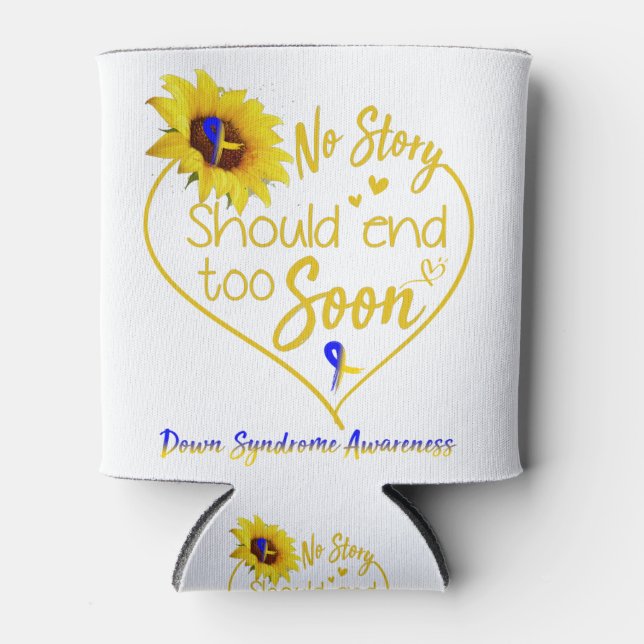 Down Syndrome Awareness Month Ribbon Gifts Can Cooler (Front)