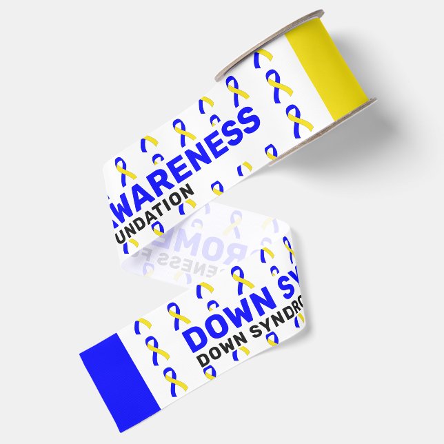 Down Syndrome Awareness Pattern Ribbon (Front+Back)