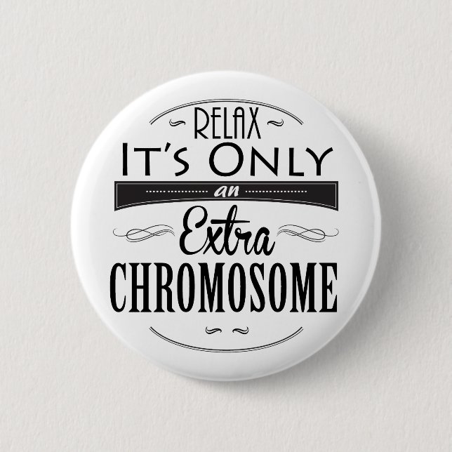 Down syndrome awareness pinback button (Front)