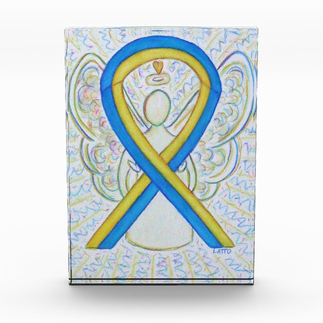 Down Syndrome Awareness Ribbon Angel Award  (Front)