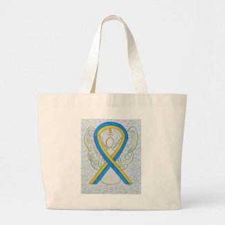 Down Syndrome Awareness Ribbon Art Tote Bag