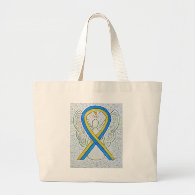Down Syndrome Awareness Ribbon Art Tote Bag (Front)