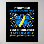 Down Syndrome Awareness Ribbon Butterfly Mom Dad Poster<br><div class="desc">Down Syndrome Awareness Ribbon Butterfly Mom Dad March 21 Gift. Perfect gift for your dad,  mom,  papa,  men,  women,  friend and family members on Thanksgiving Day,  Christmas Day,  Mothers Day,  Fathers Day,  4th of July,  1776 Independent day,  Veterans Day,  Halloween Day,  Patrick's Day</div>