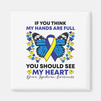 Down Syndrome Awareness Ribbon Butterfly Mom Sped Magnet