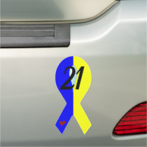 Down Syndrome Awareness  Ribbon Car Magnet