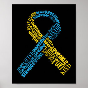 Down Syndrome Awareness Ribbon Special Education Poster