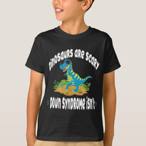 Down Syndrome Awareness s Toddler Boys Girls Dinos T_Shirt