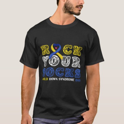 Down Syndrome Awareness Shirt Rock Your Socks  T_Shirt
