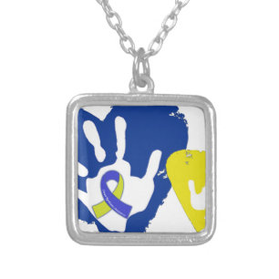 Down Syndrome Awareness Silver Plated Necklace