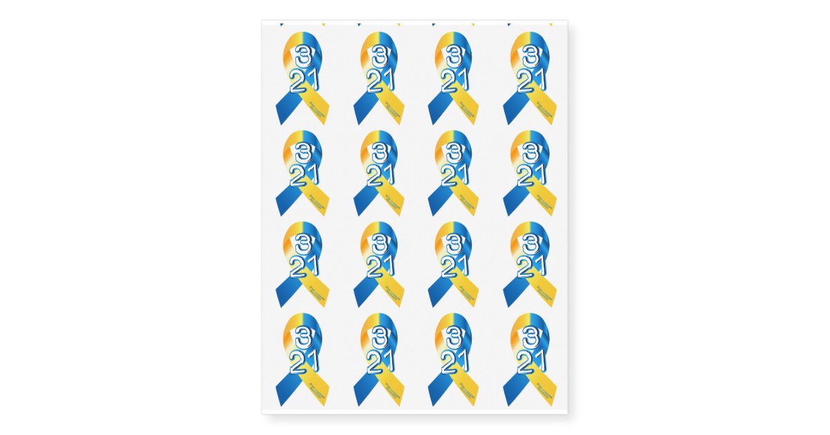 Down Syndrome Awareness Temporary Tattoos Zazzle Com