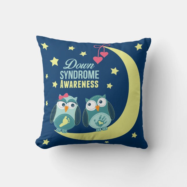 Down syndrome awareness throw pillow (Front)