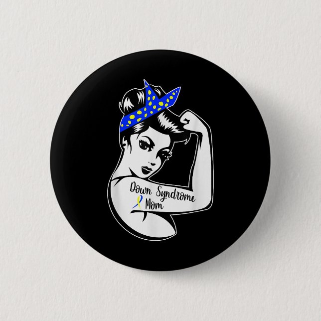 Down Syndrome Awareness Trisomy 21 - Down Syndrome Button (Front)